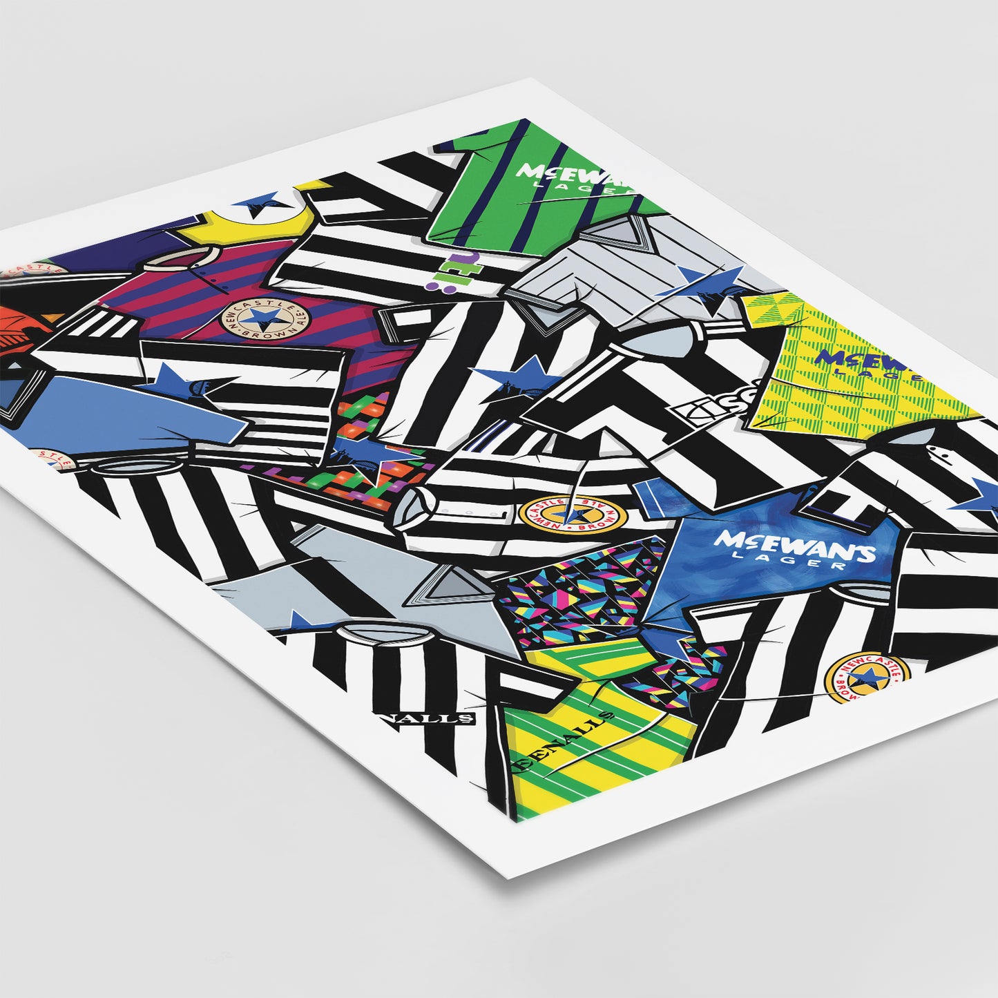 Newcastle Shirts Mash Up Print