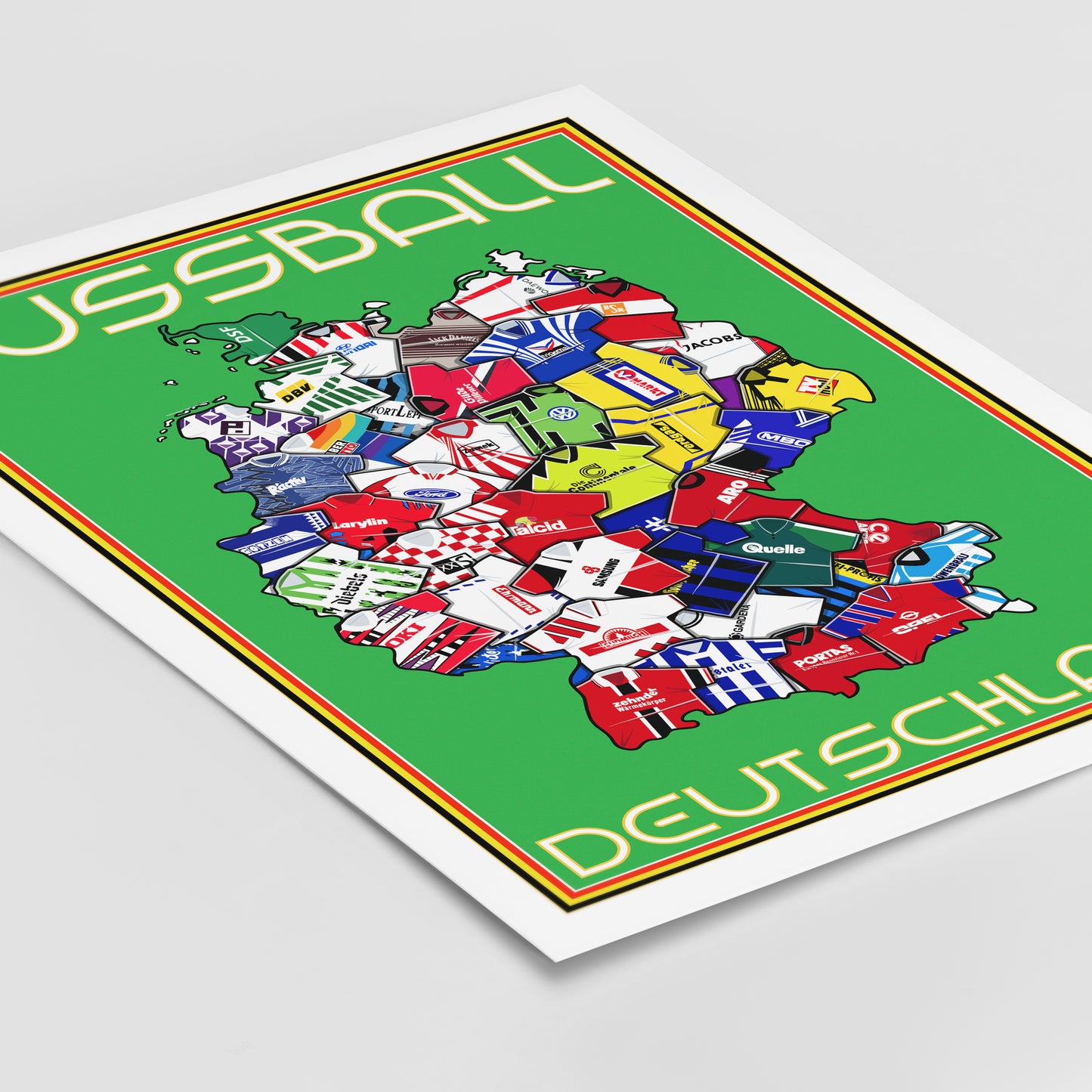 90's Germany Shirts Map Print