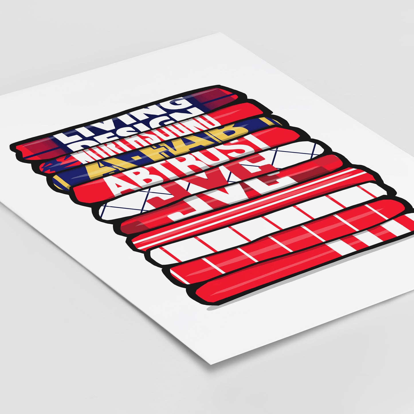 Aberdeen Shirt Stack Print