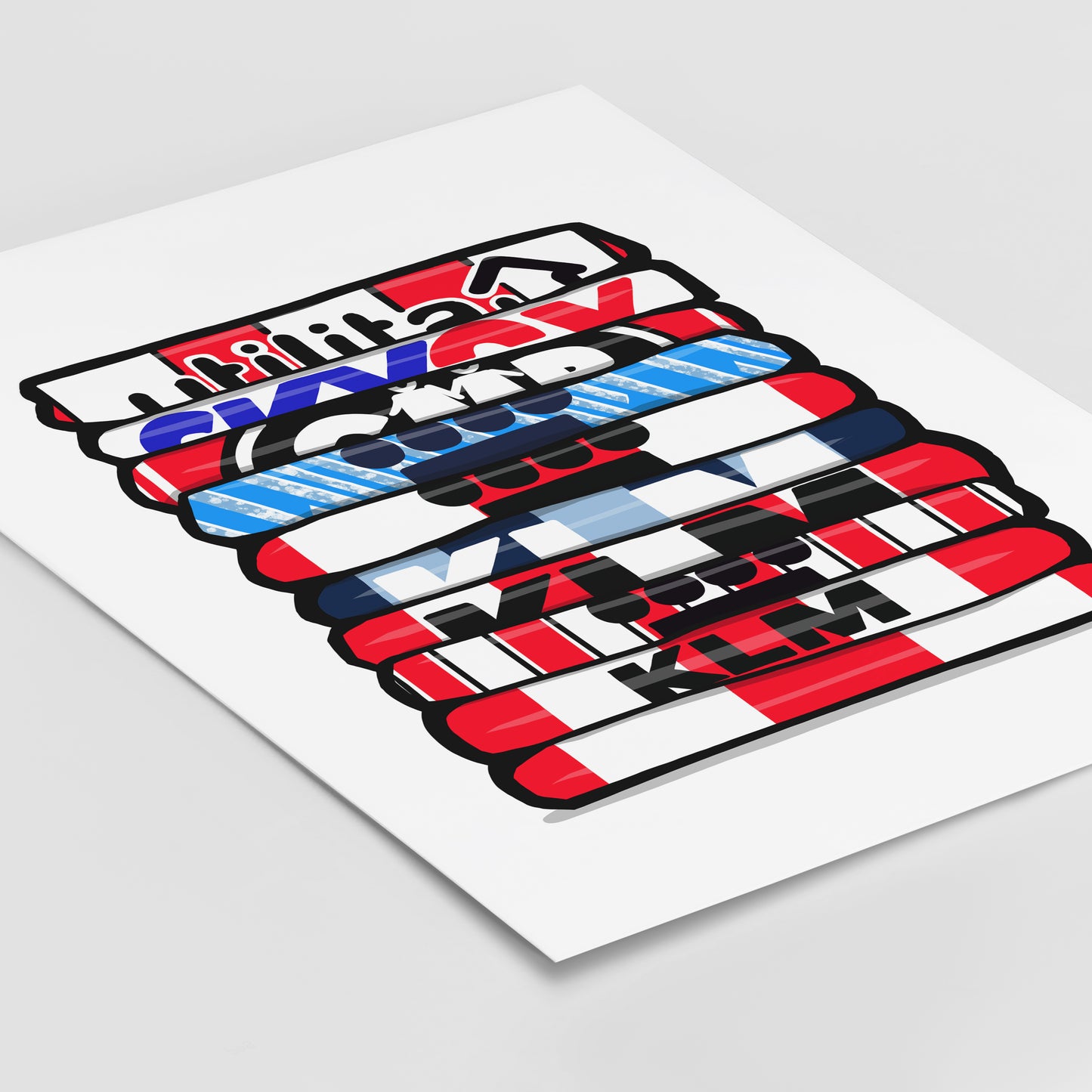 Brentford Shirt Stack Print