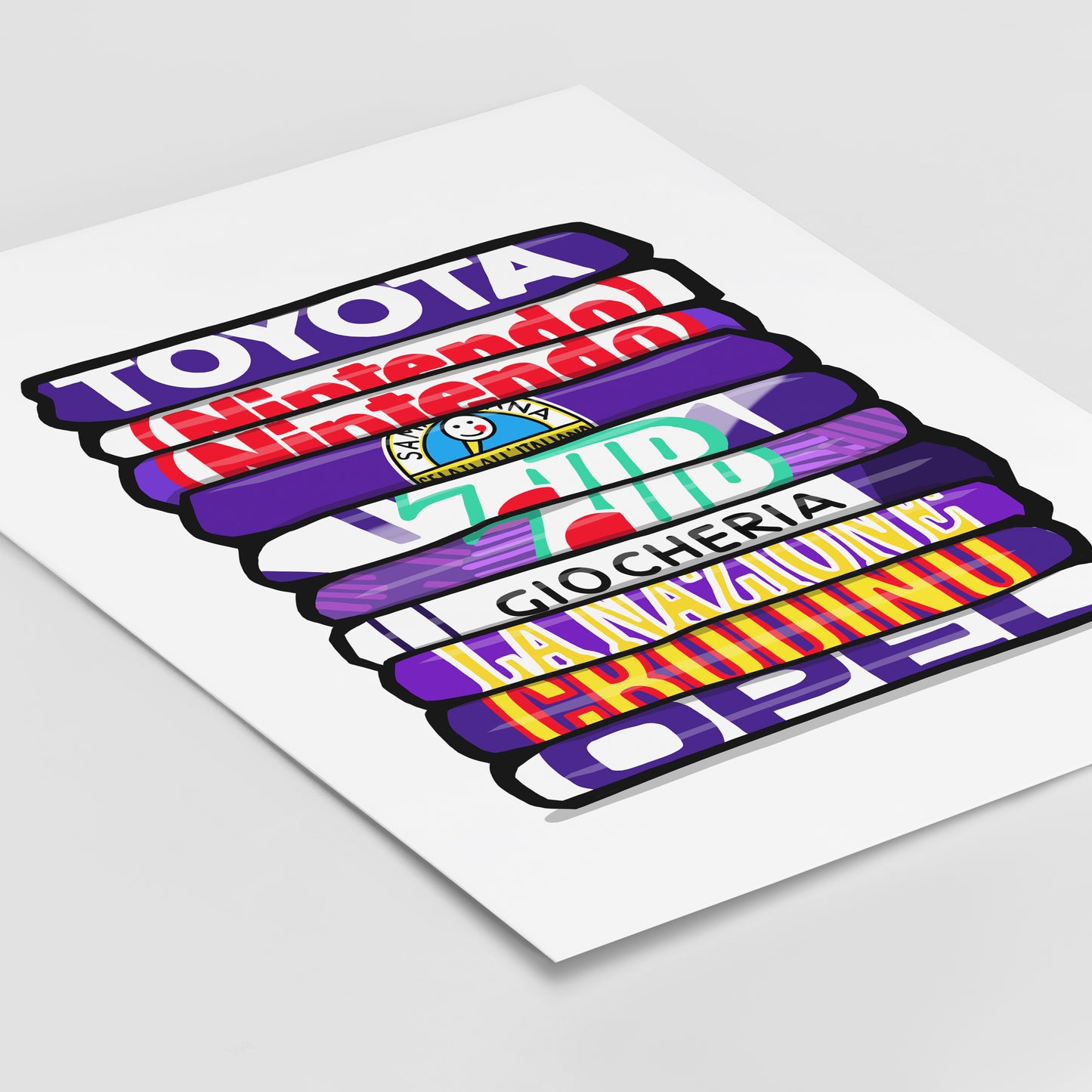 Fiorentina Shirt Stack Print