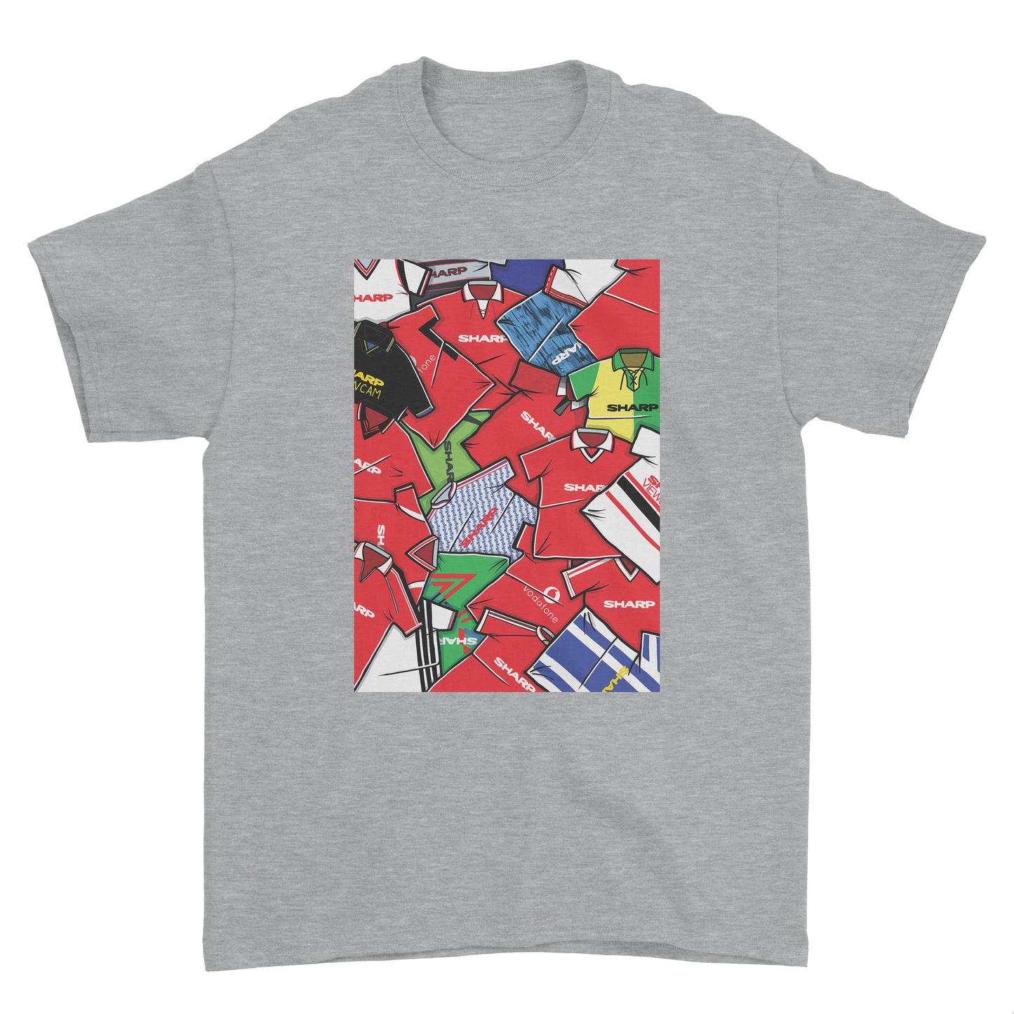 Manchester Utd Shirts Mash Up Tee