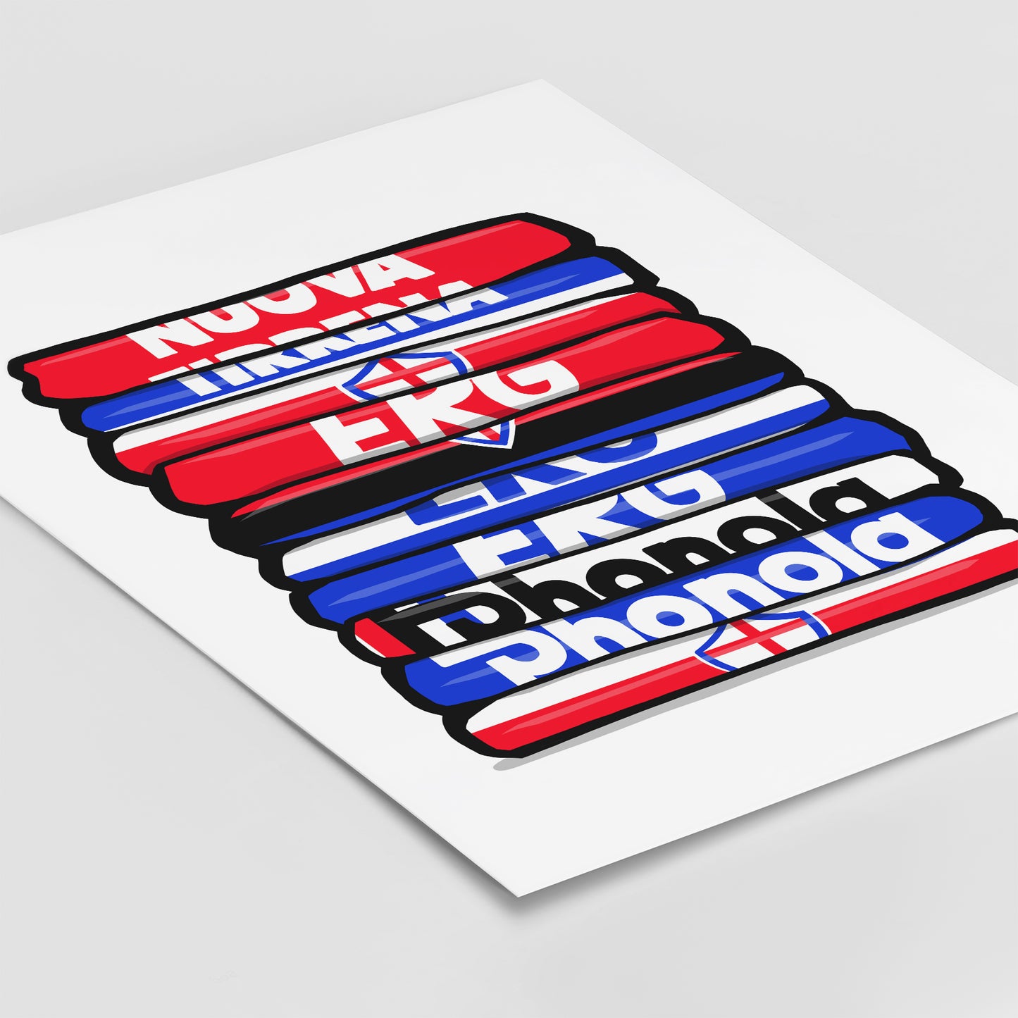 Sampdoria Shirt Stack Print