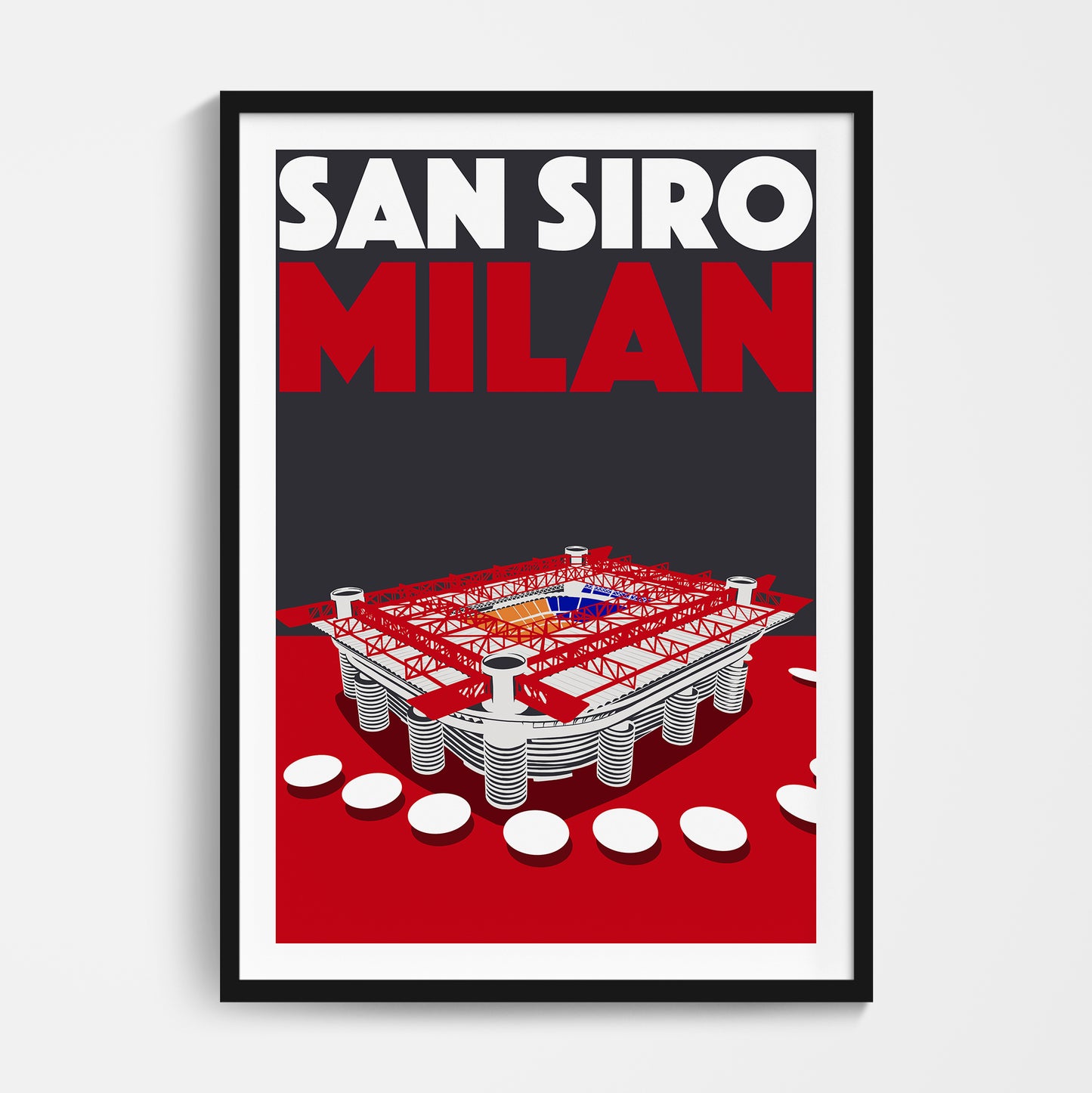 San Siro Milan Print (Red)