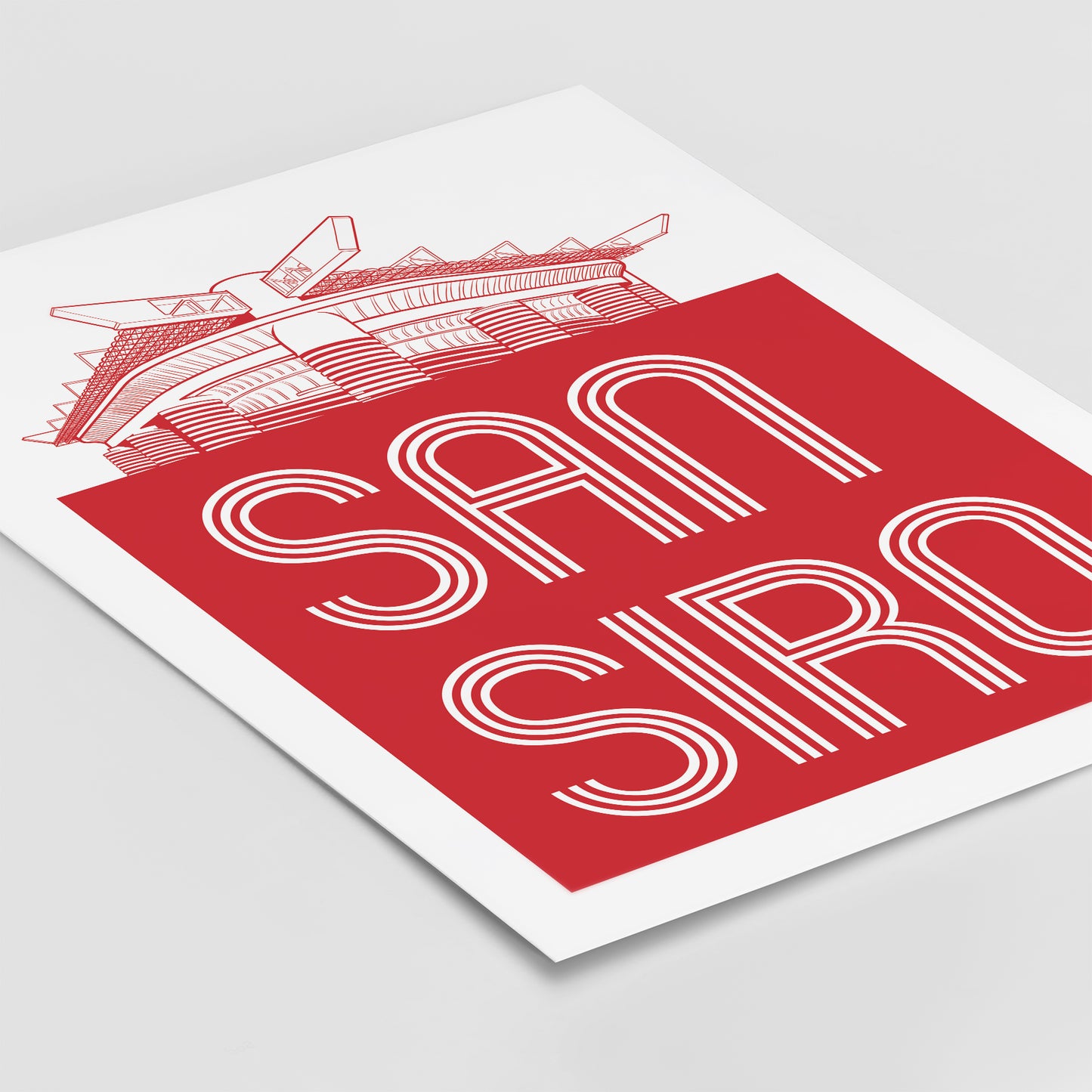 San Siro Type Print (Red)