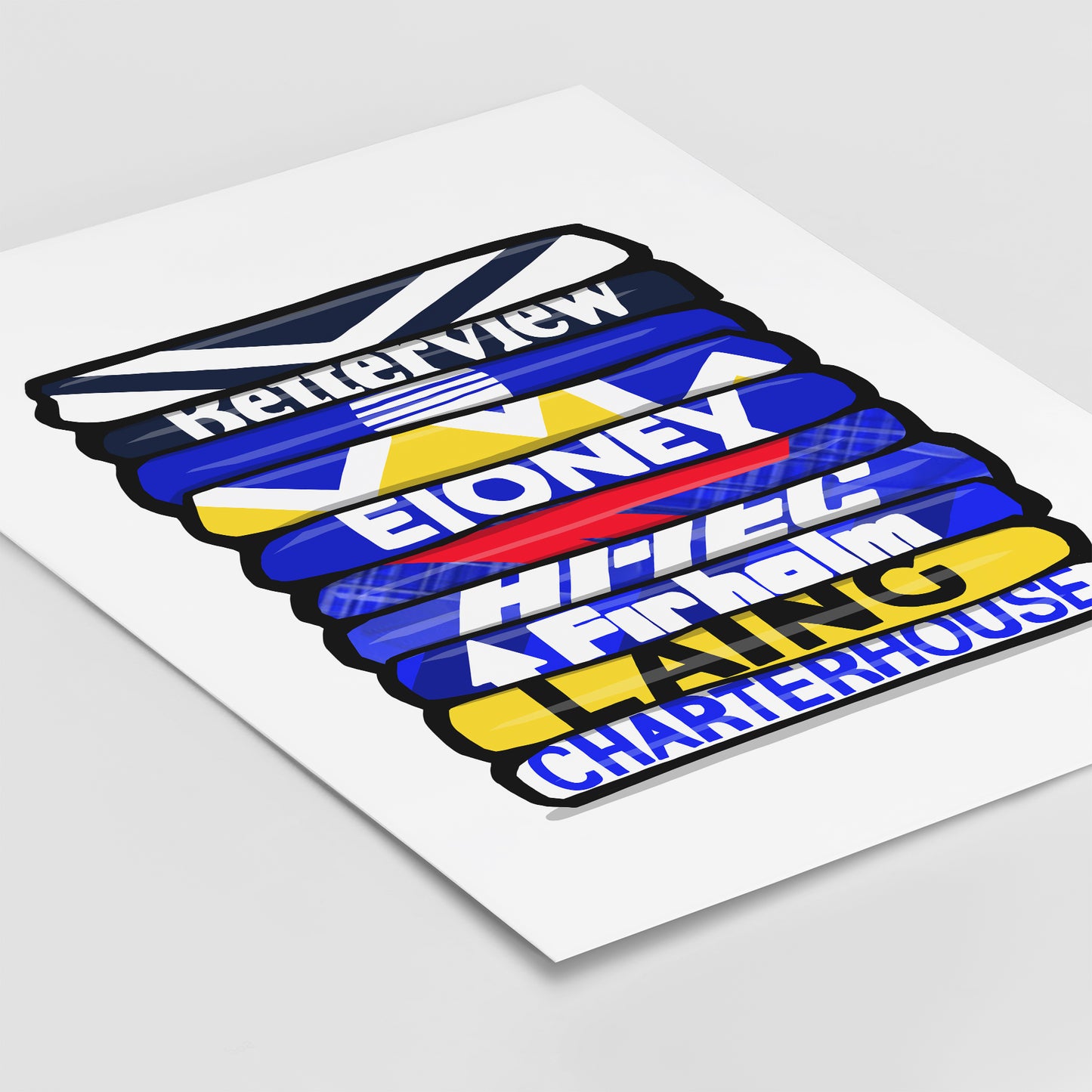 Southend Shirt Stack Print
