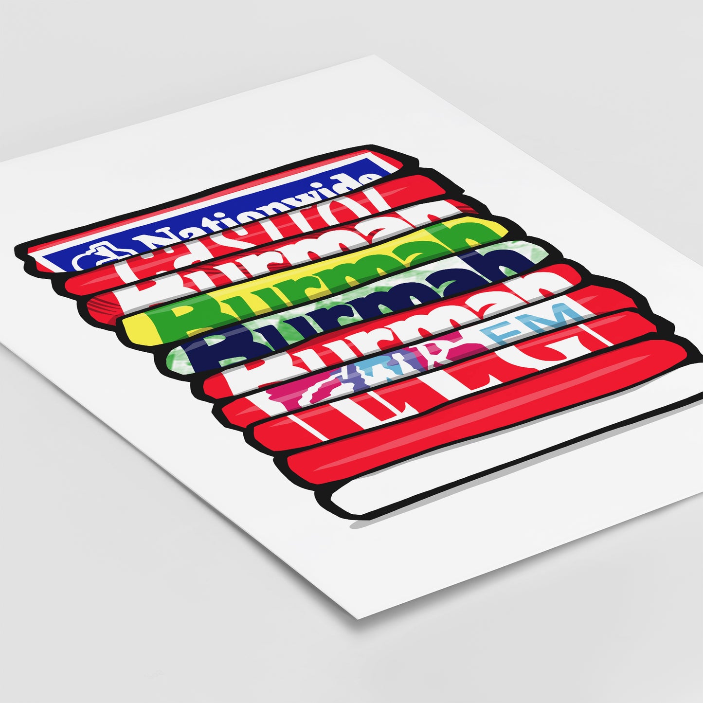 Swindon Shirt Stack Print