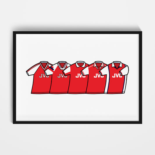 Arsenal 1990's Classics Print