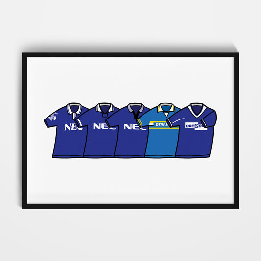 Everton 1990's Classics Print