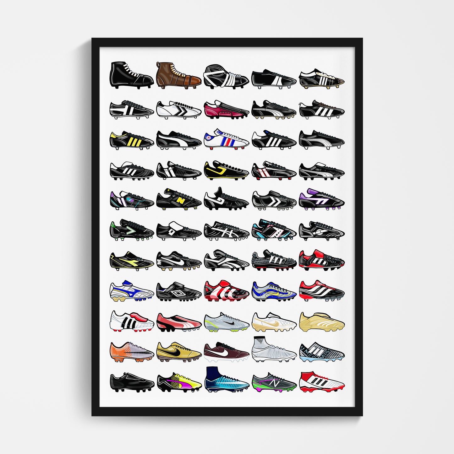 Football Boot Evolution Print