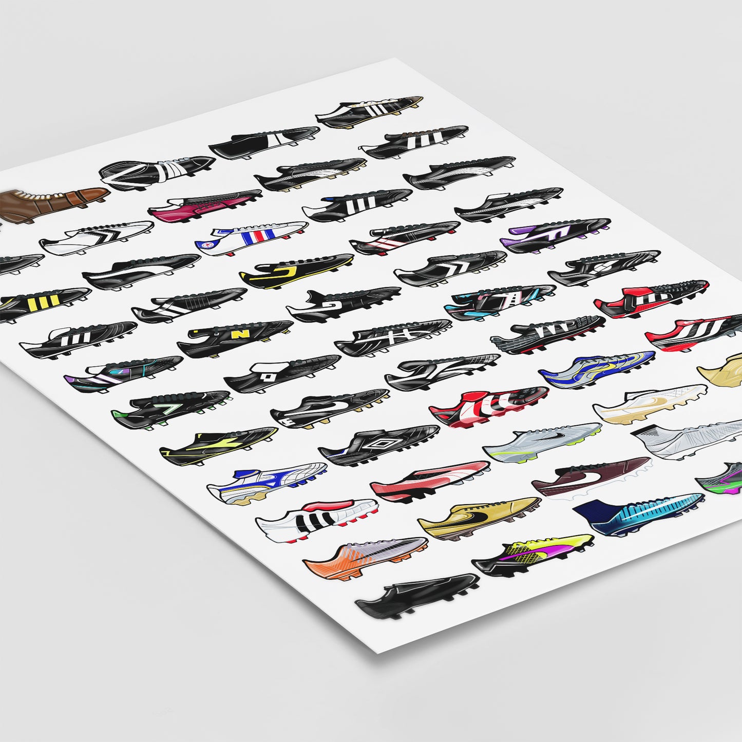 Football Boot Evolution Print