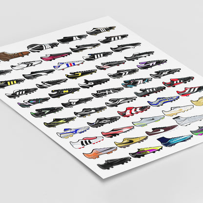 Football Boot Evolution Print