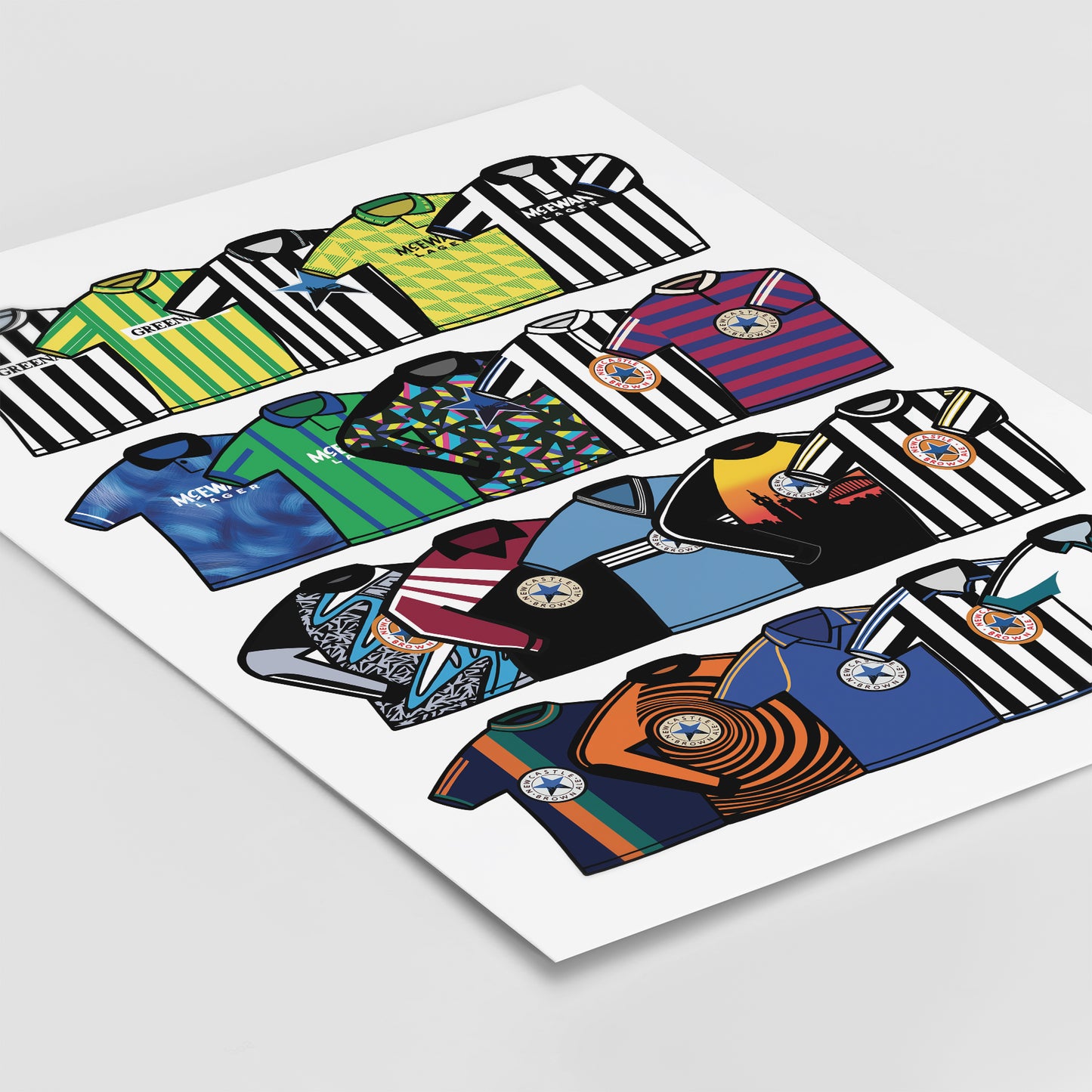Newcastle 1990's classics Print