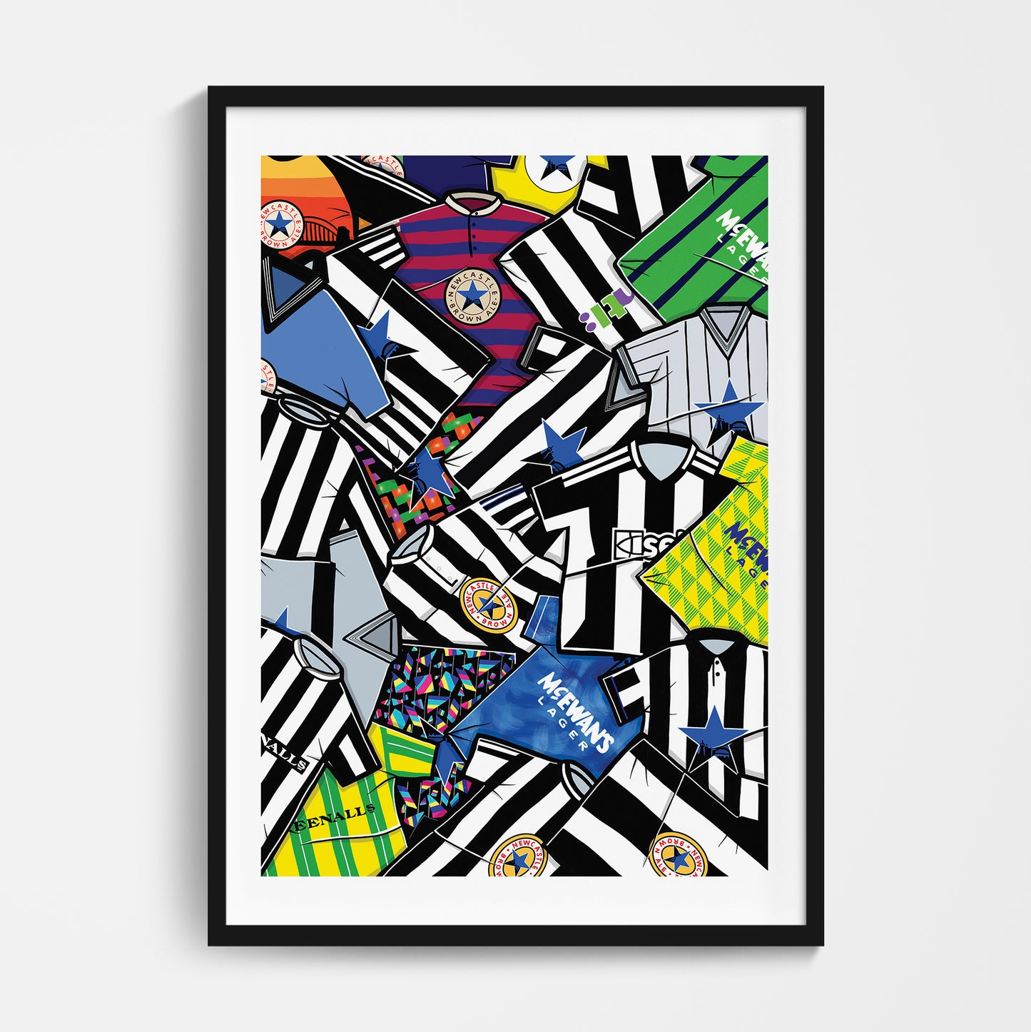 SALE Newcastle Shirt Mash Up Print