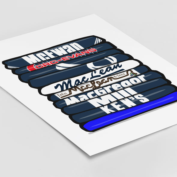 Ross County Shirt Stack Print