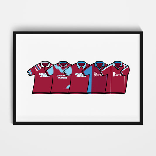 West Ham 1990's Classics Print