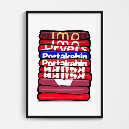 York Shirt Stack Print