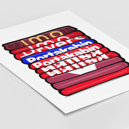 York Shirt Stack Print