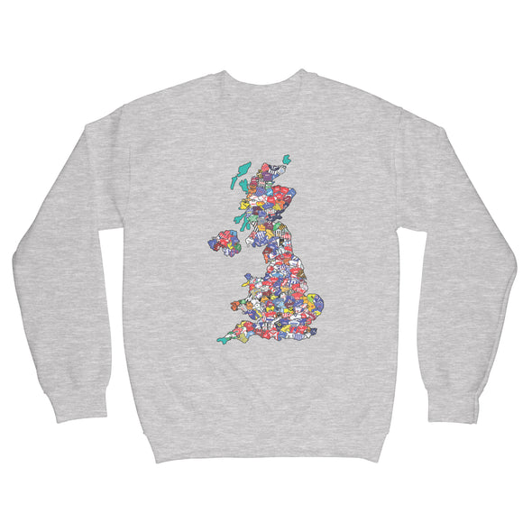 90's UK Shirts Map Sweatshirt