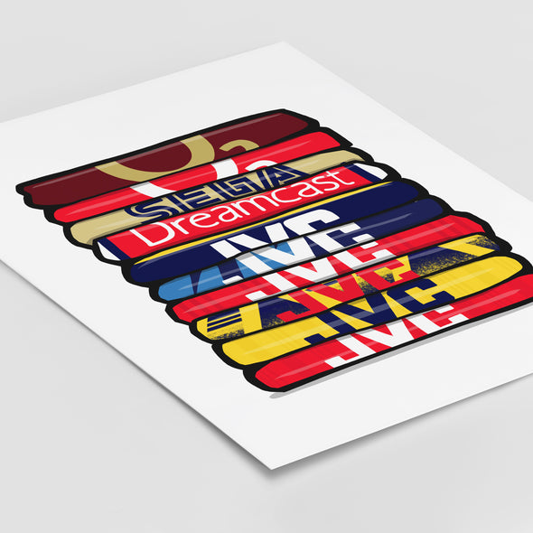 Arsenal Shirt Stack Print