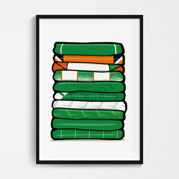 Ireland Shirt Stack Print