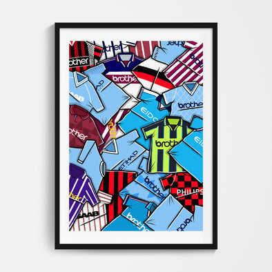 Manchester City Shirts Mash Up Print
