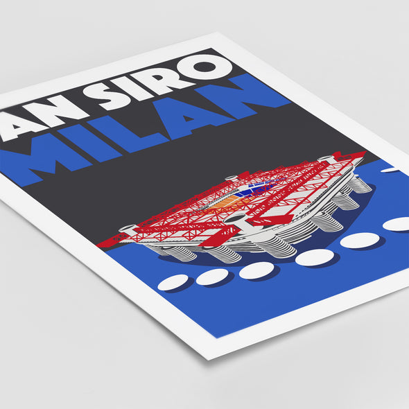 San Siro Milan Print (Blue)
