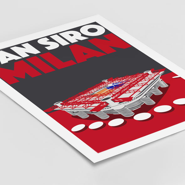 San Siro Milan Print (Red)