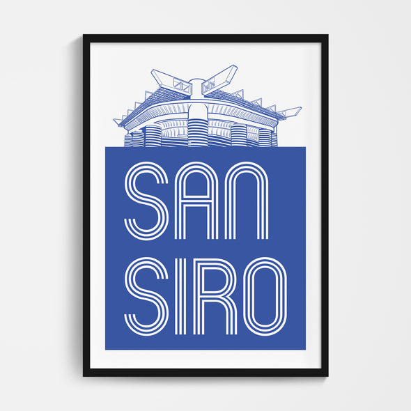 San Siro Type Print (Blue)