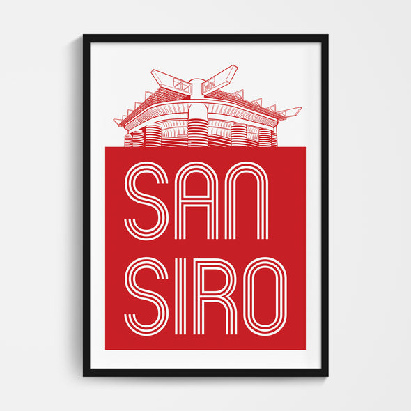 San Siro Type Print (Red)