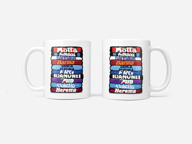 90s Italian Serie A football shirt stack coffee/tea mug