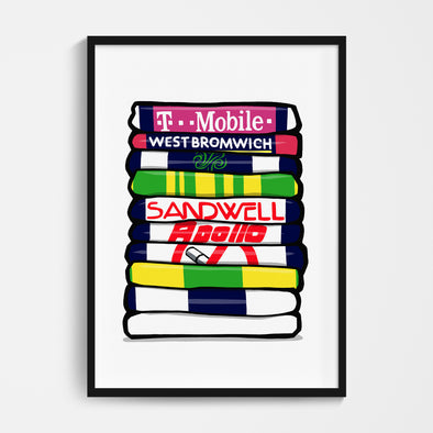 West Brom Shirt Stack Print