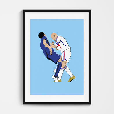 Zidane and Materazzi Print